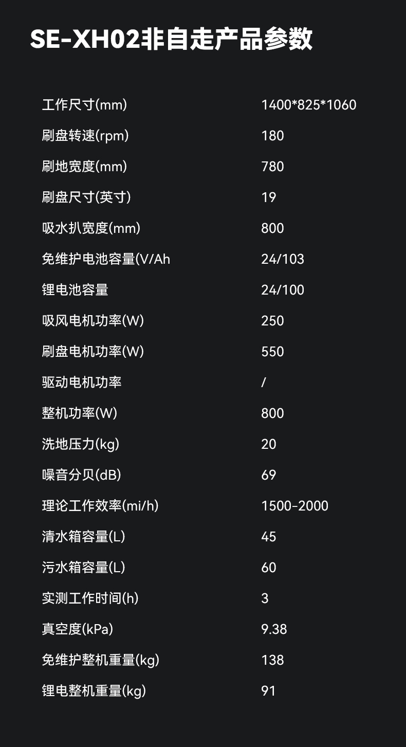  大犀SE-XW02自走款SE-XH02非自走款手推洗地机(图10)